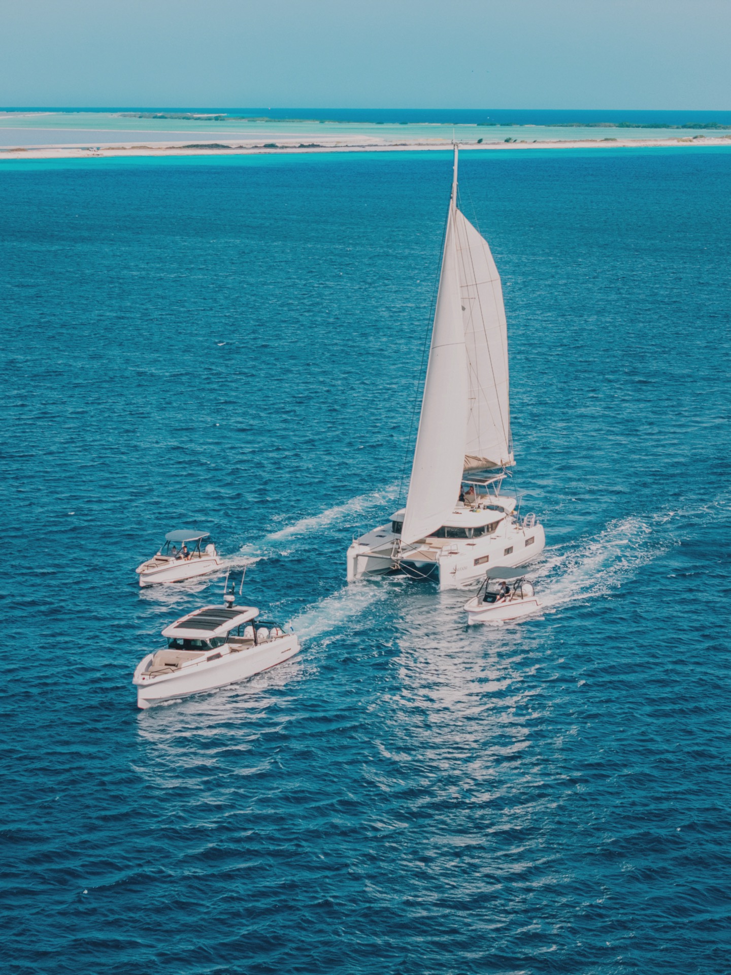 The Bonaire Yacht Charters fleet at the marina