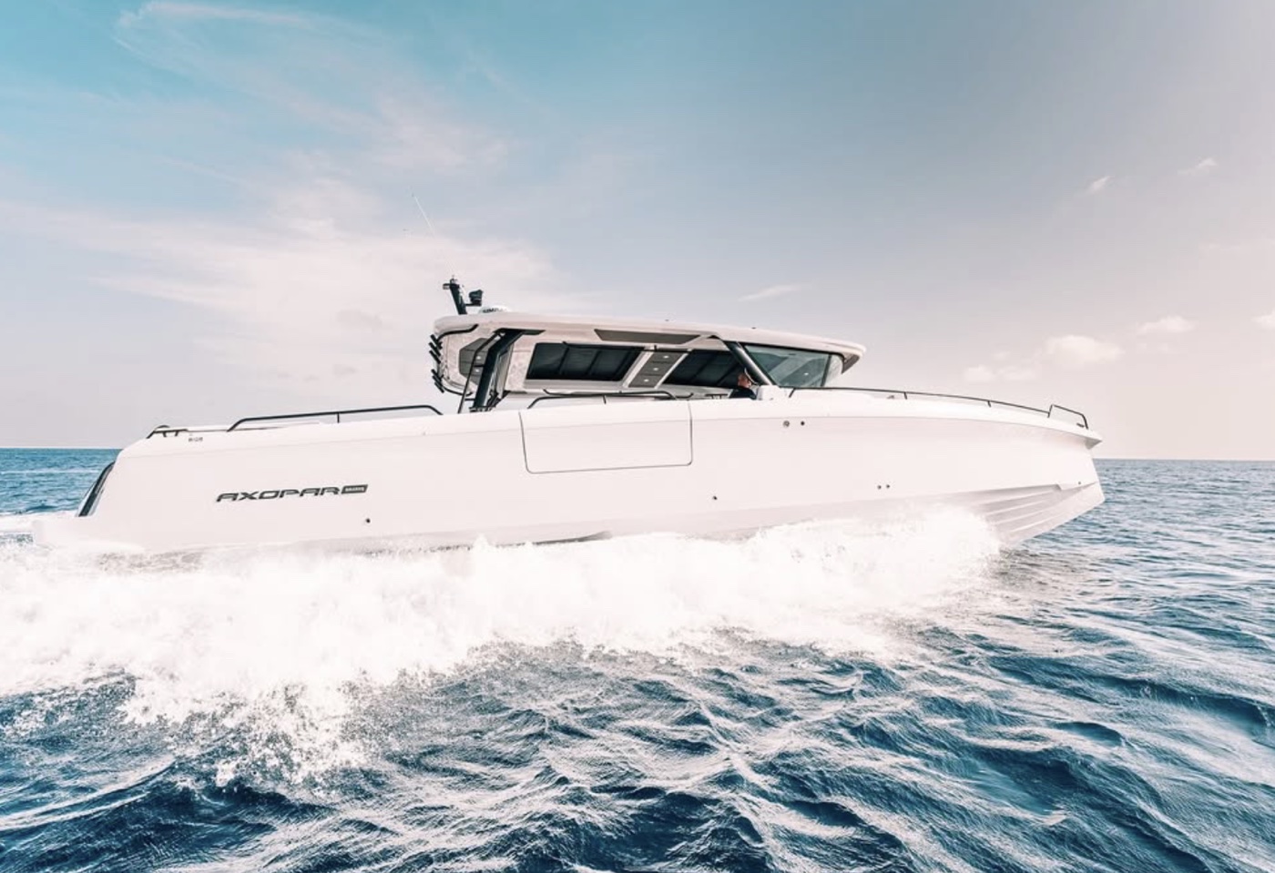 Axopar 45 interior and helm