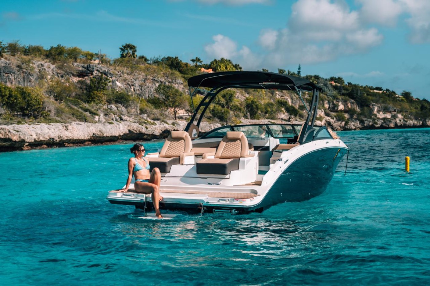 Sea Ray on the Bonaire coastline